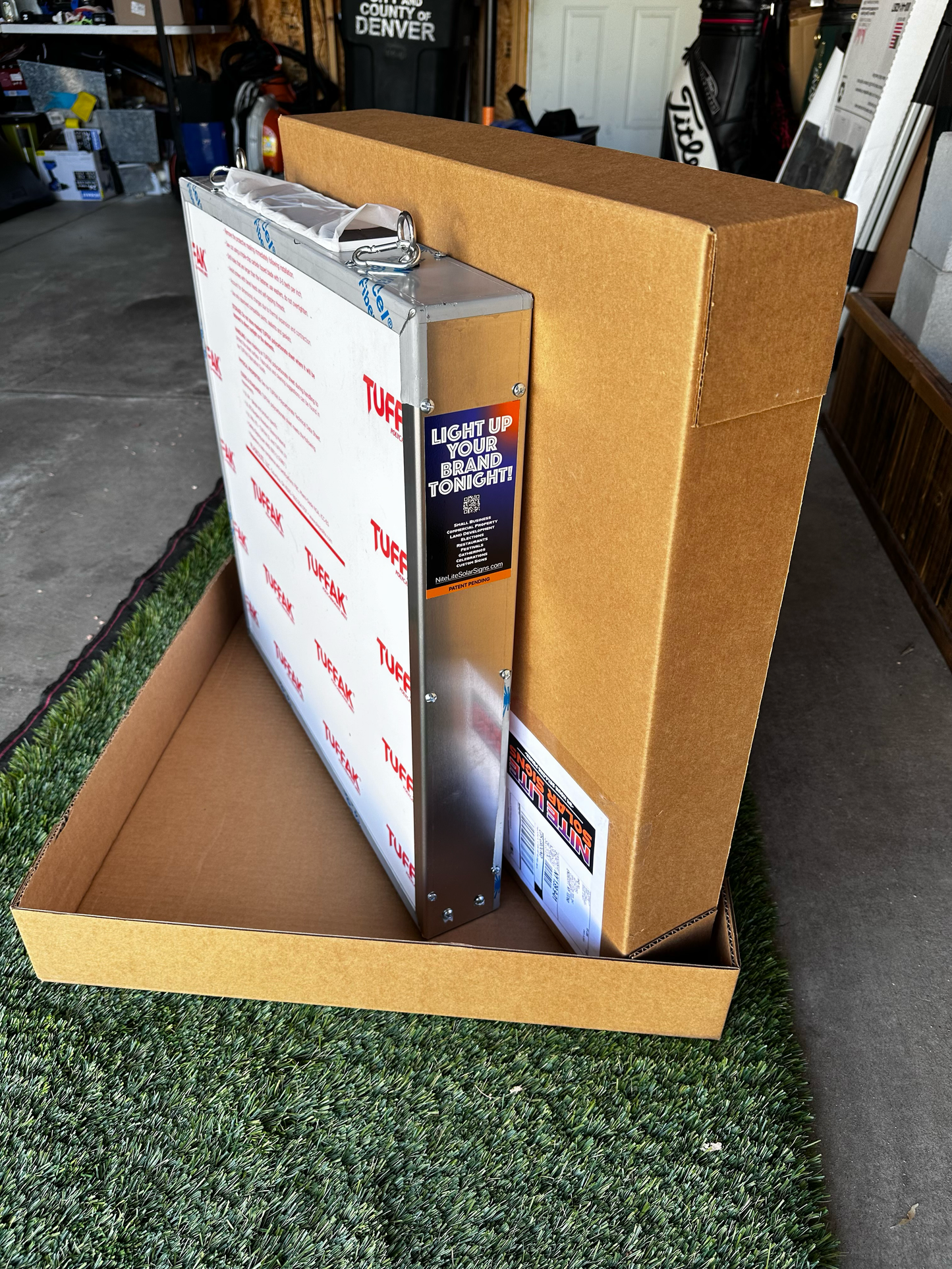 🌞 NEW! Solar Sidewalk Wind Sign! (patent-pending) (up to 60mph winds)