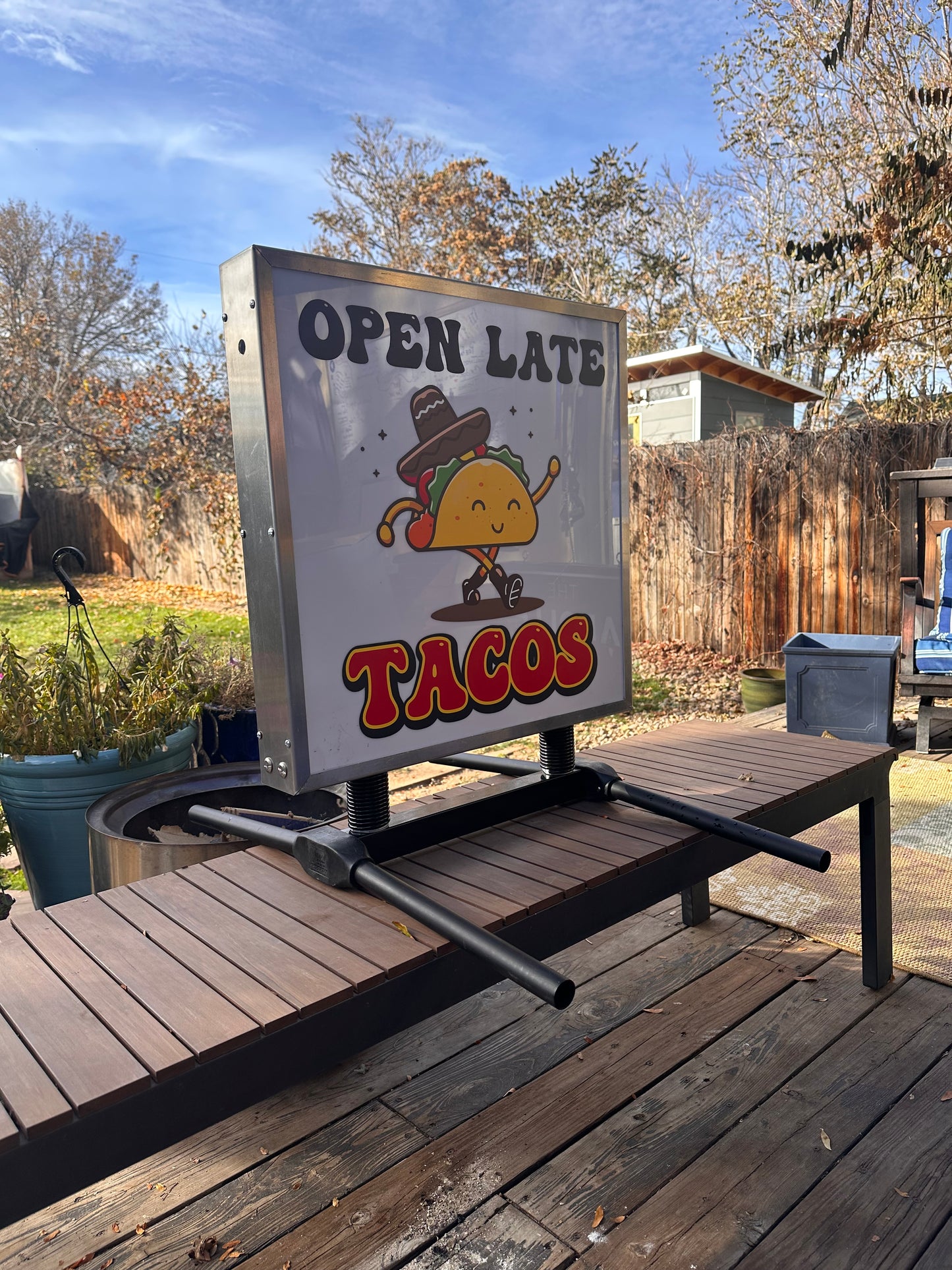 Solar Sidewalk Wind Sign! (patent-pending)