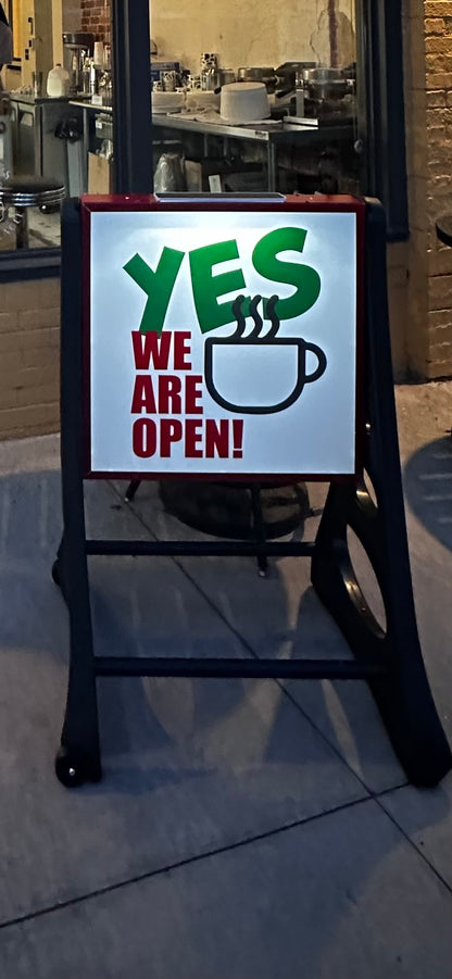 Solar Sidewalk Wind Sign! (patent-pending)