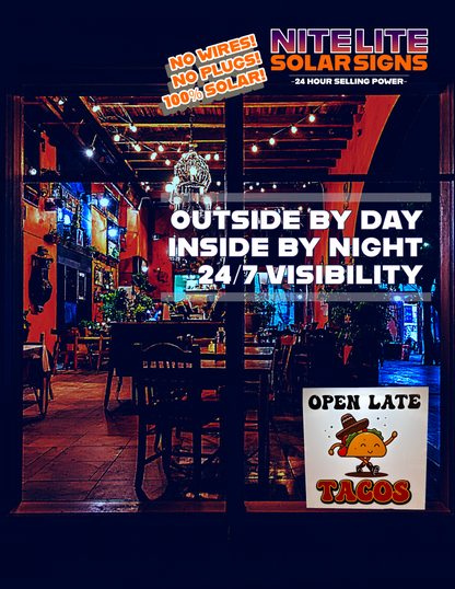 🌞 NEW! Solar Sidewalk Wind Sign! (patent-pending) (up to 60mph winds)